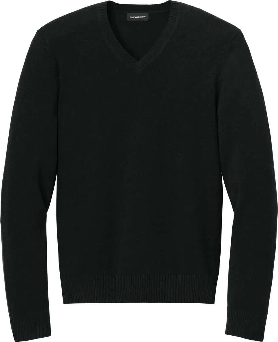 Port Authority Sw2850 Easy Care V-neck Sweater - Deep Black