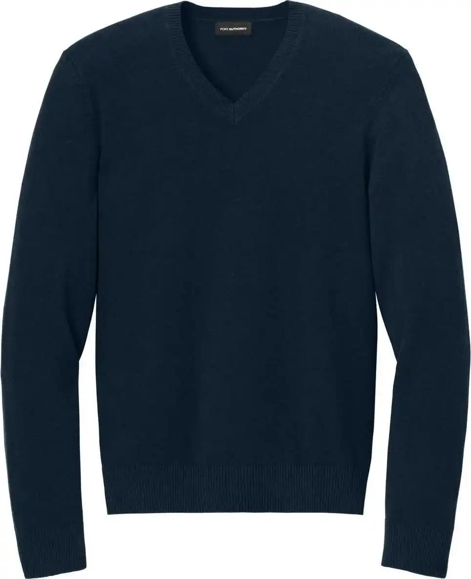 Port Authority Sw2850 Easy Care v Neck Sweater River Blue Navy