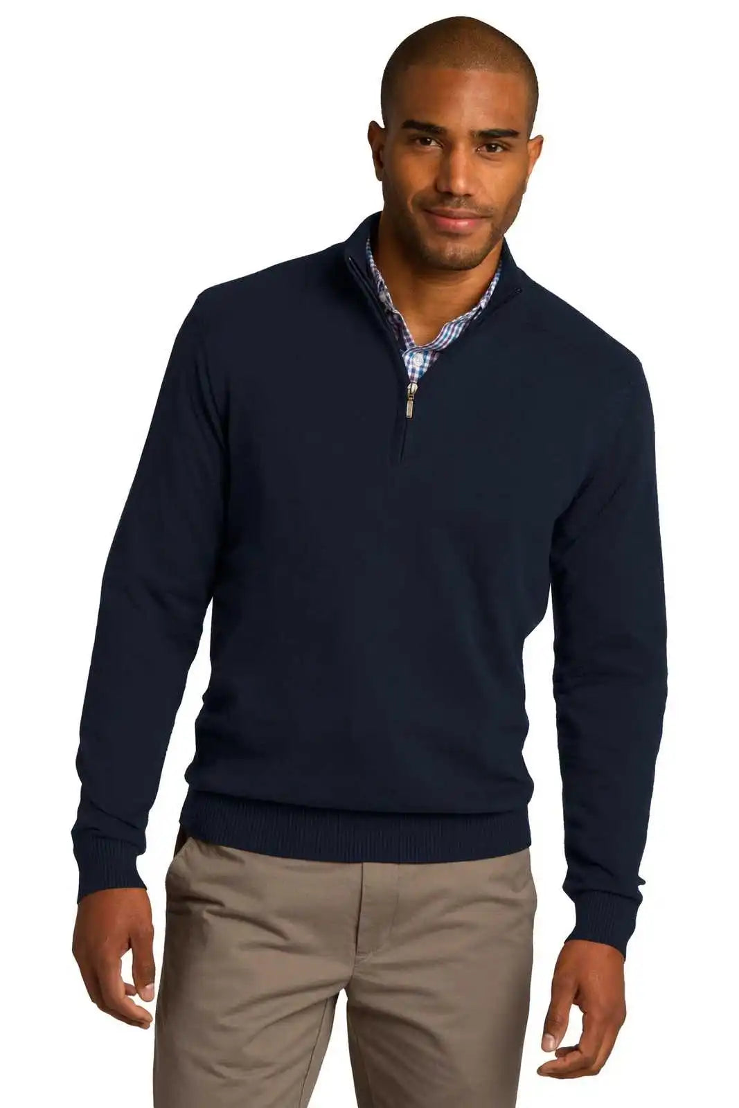 Port Authority Sw290 1/2-zip Sweater - Navy