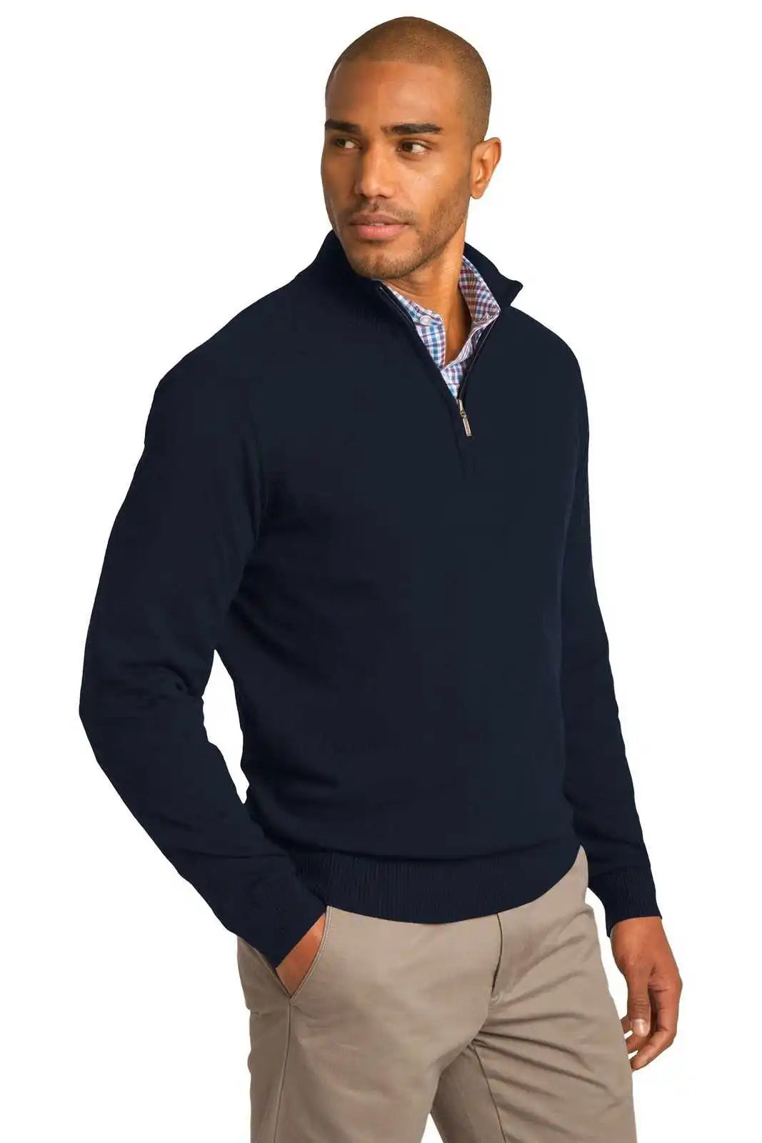 Port Authority Sw290 1/2-zip Sweater - Navy
