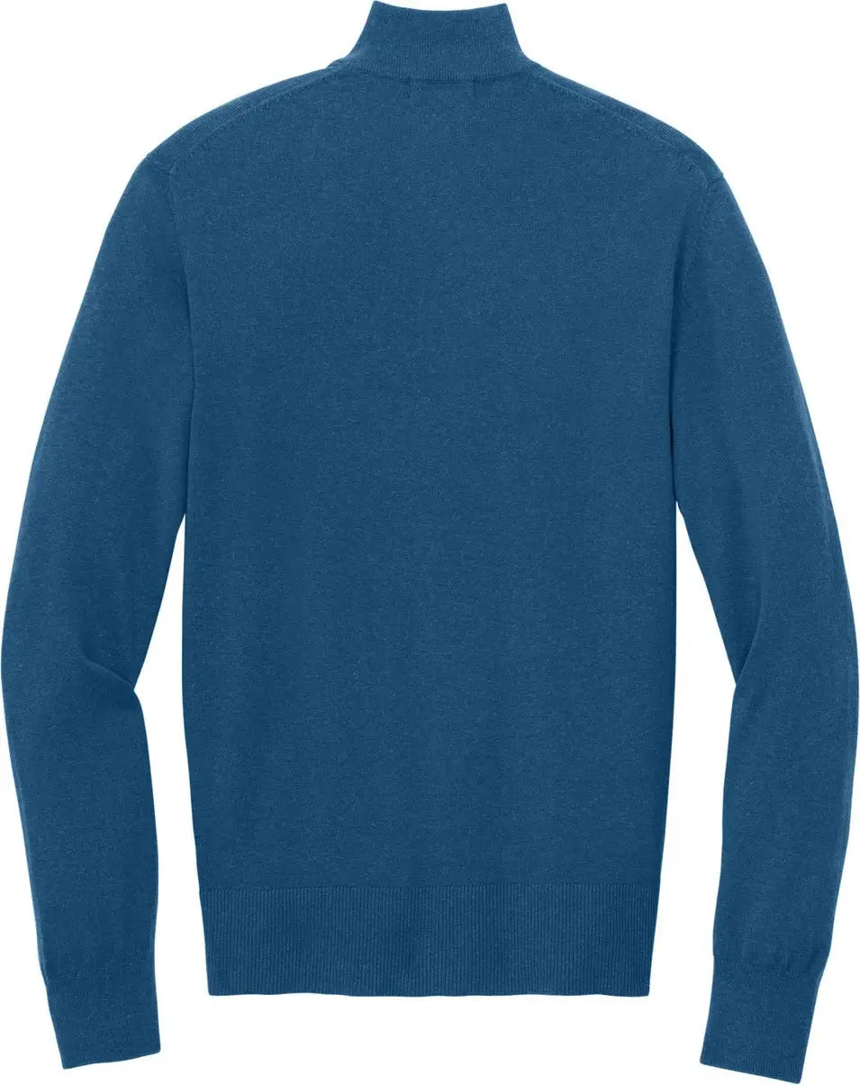 Port Authority Sw2900 Easy Care 1/4-zip Sweater - Aegean Blue Heather - Adult Xs