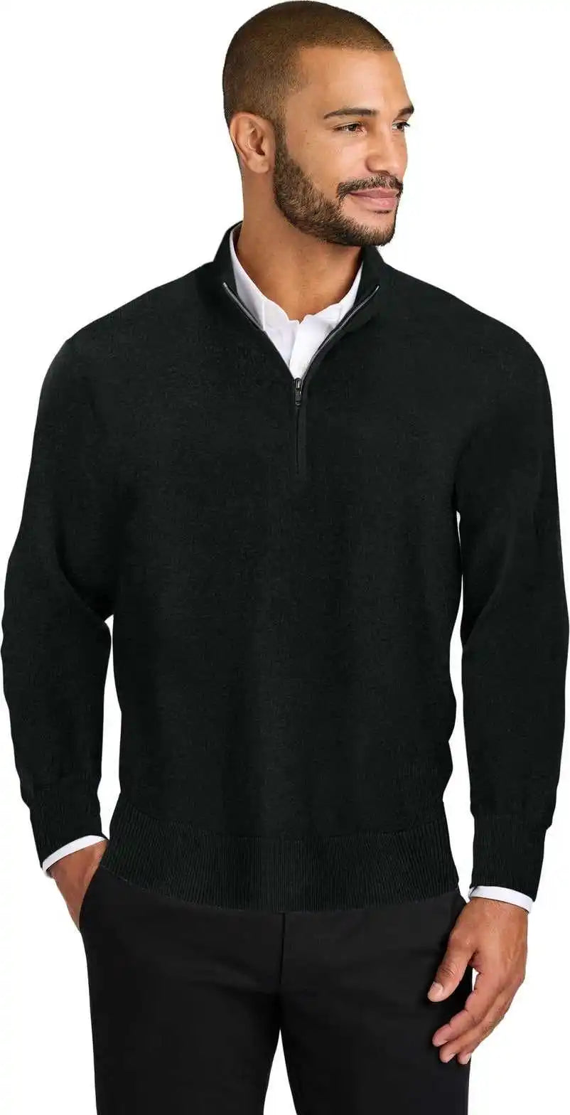 Port Authority Sw2900 Easy Care 1/4 Zip Sweater Deep Black