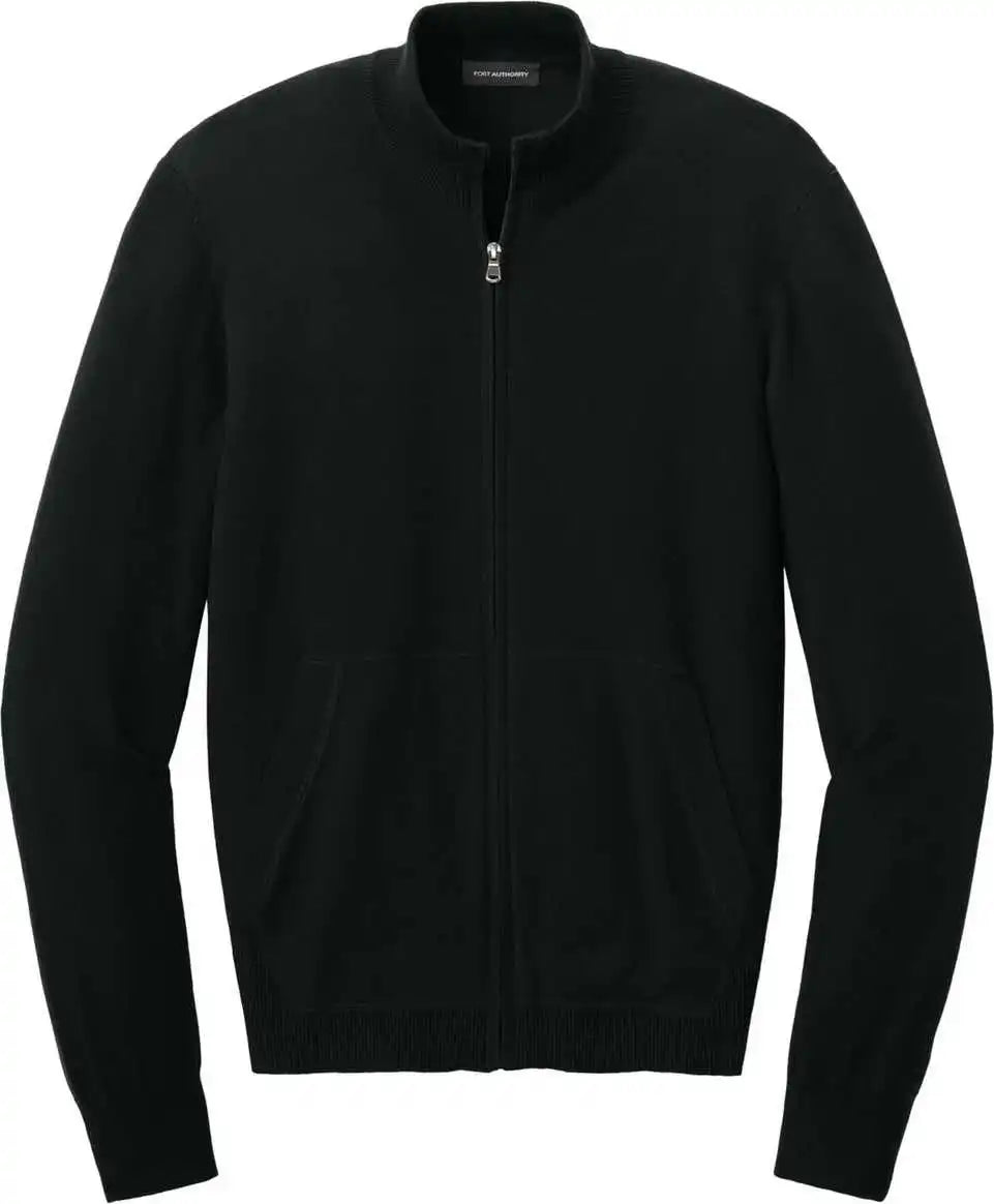 Port Authority Sw2901 Easy Care Full Zip Sweater Deep Black