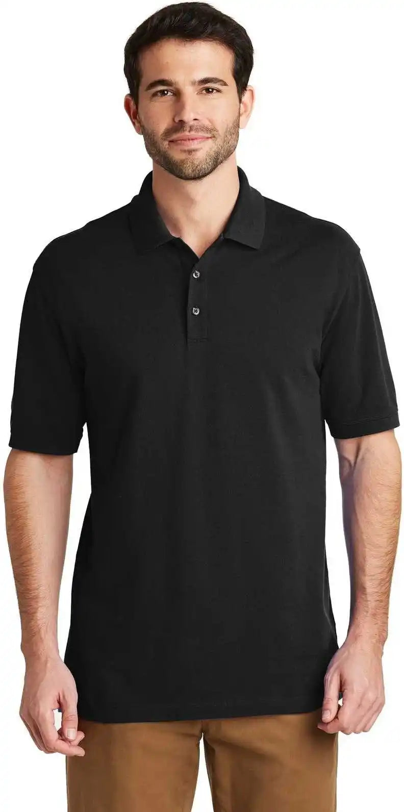 Port Authority Tk8000 Tall Ezcotton Polo Black