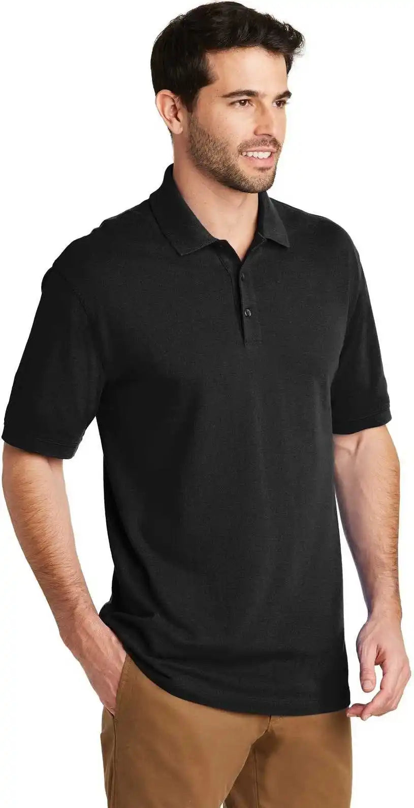 Port Authority Tk8000 Tall Ezcotton Polo Black