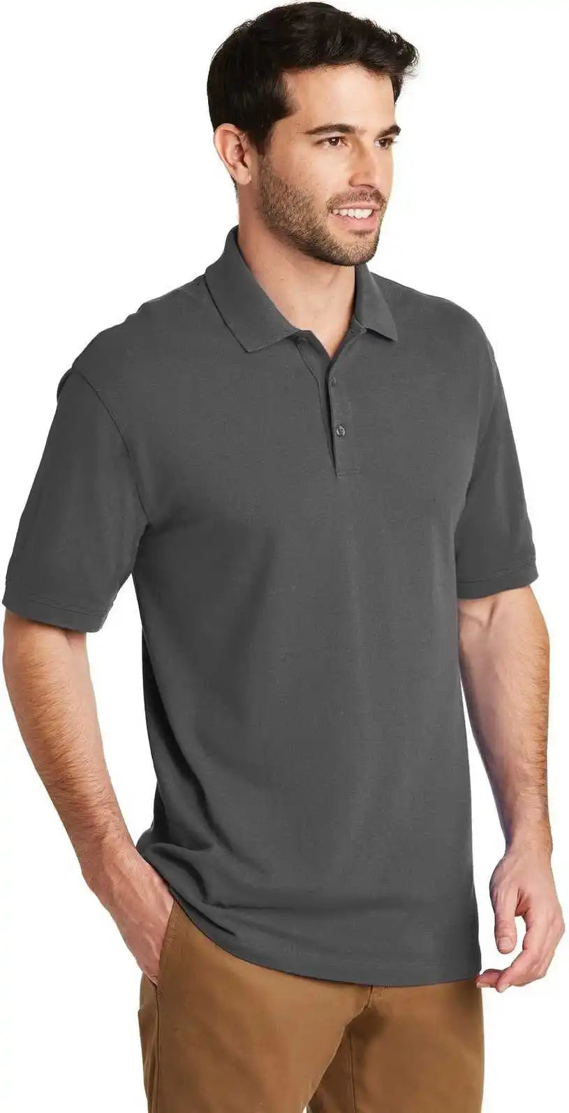 Port Authority Tk8000 Tall Ezcotton Polo Sterling Gray