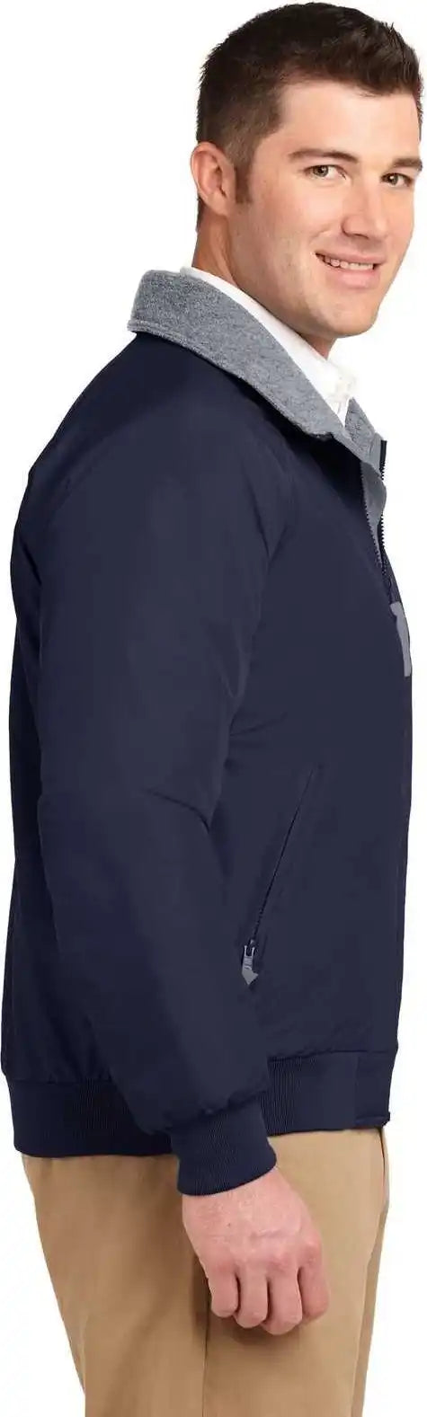 Port Authority Tlj754 Tall Challenger Jacket True Navy Gray Heather