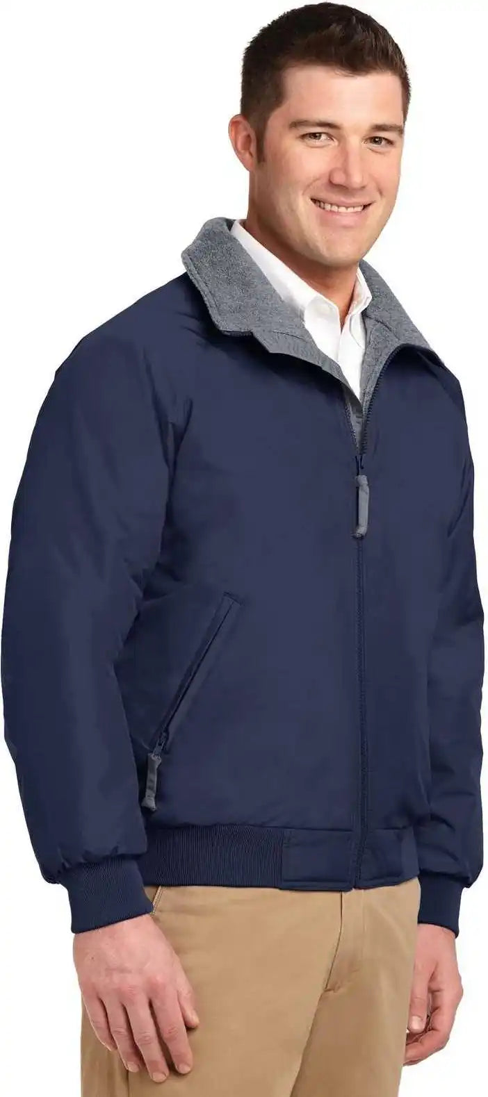 Port Authority Tlj754 Tall Challenger Jacket True Navy Gray Heather