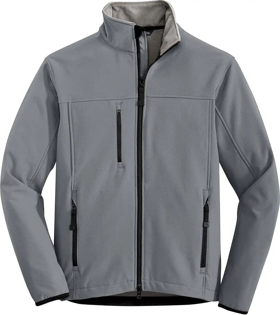 Port Authority Tlj790 Tall Glacier Soft Shell Jacket - Smoke Gray Chrome