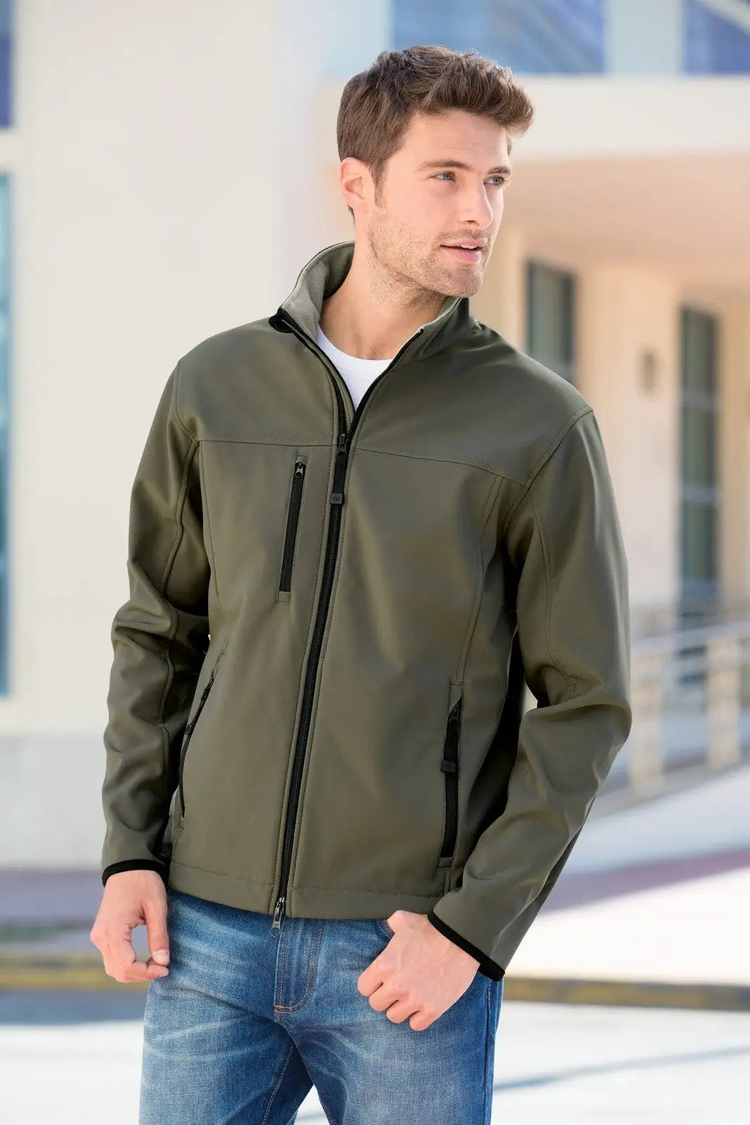 Port Authority Tlj790 Tall Glacier Soft Shell Jacket - Smoke Gray Chrome