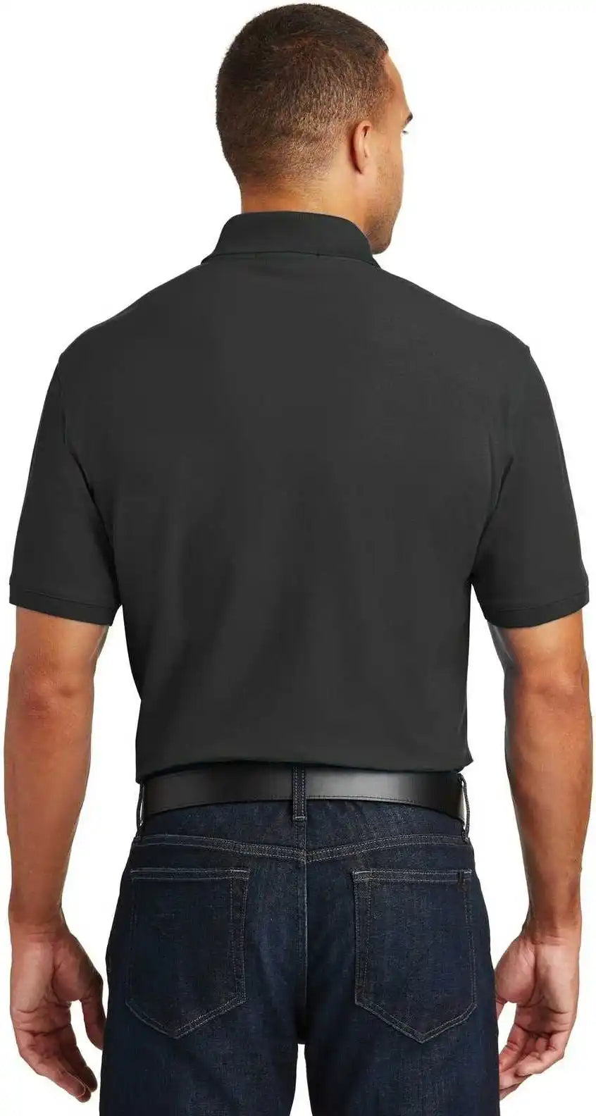 Port Authority Tlk100 Tall Core Classic Pique Polo Deep Black