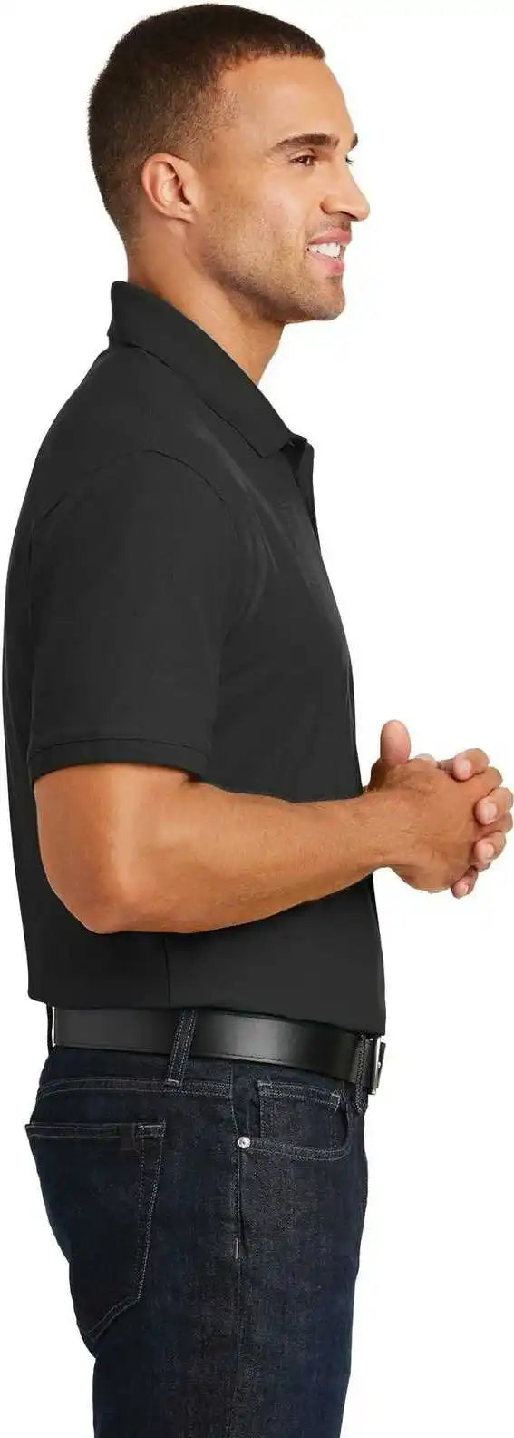 Port Authority Tlk100 Tall Core Classic Pique Polo Deep Black