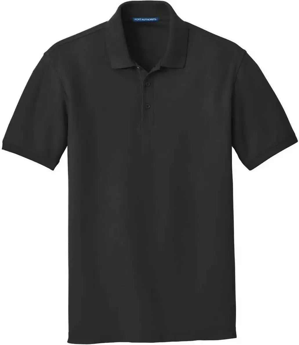 Port Authority Tlk100 Tall Core Classic Pique Polo Deep Black
