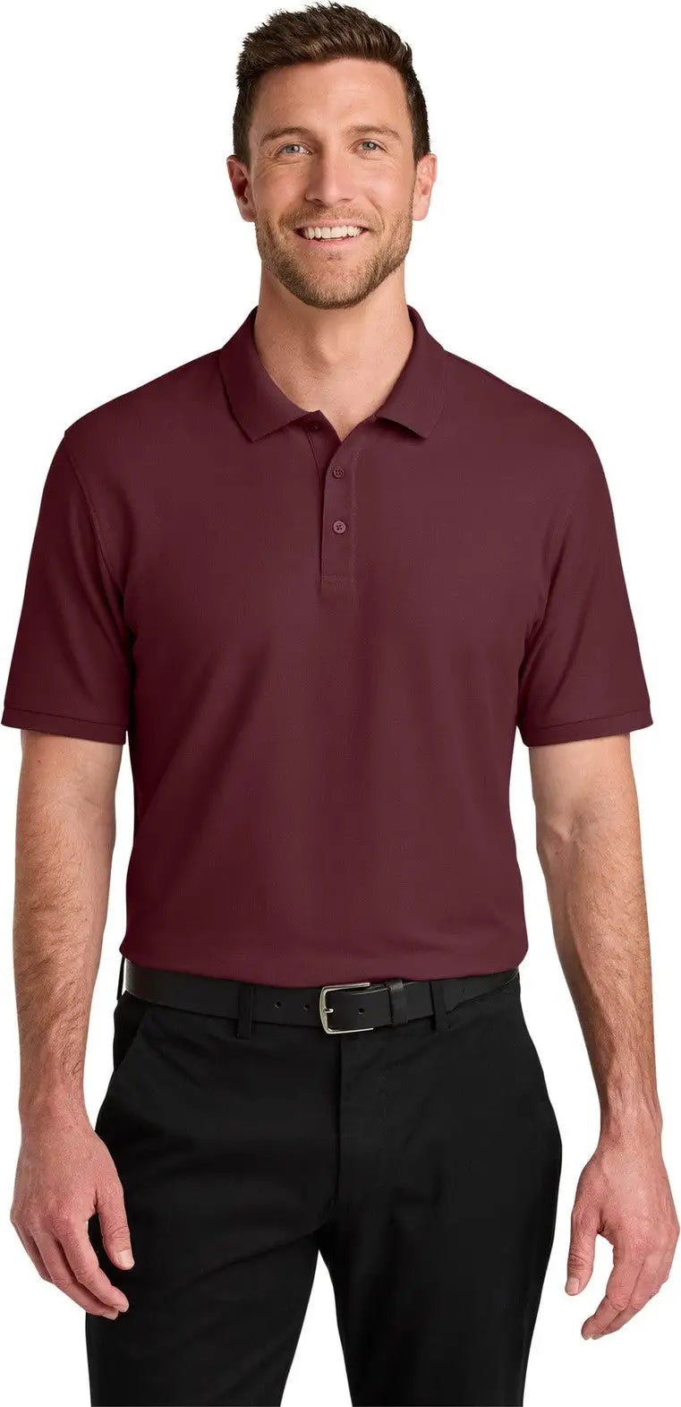 Port Authority Tlk200 Tall Wearever Signature Pique Polo - Burgundy - Adult l