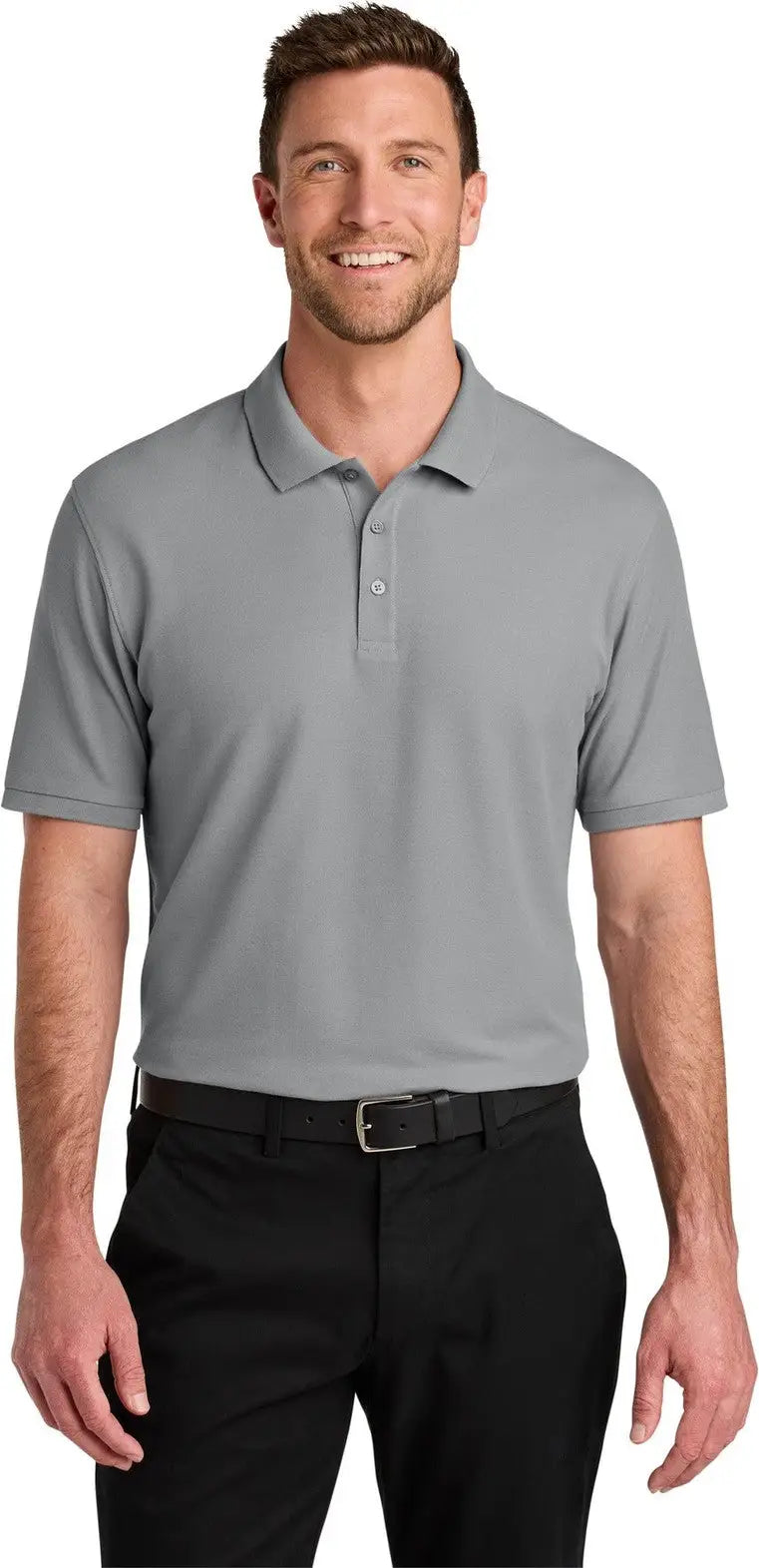 Port Authority Tlk200 Tall Wearever Signature Pique Polo - Gusty Gray - Adult l