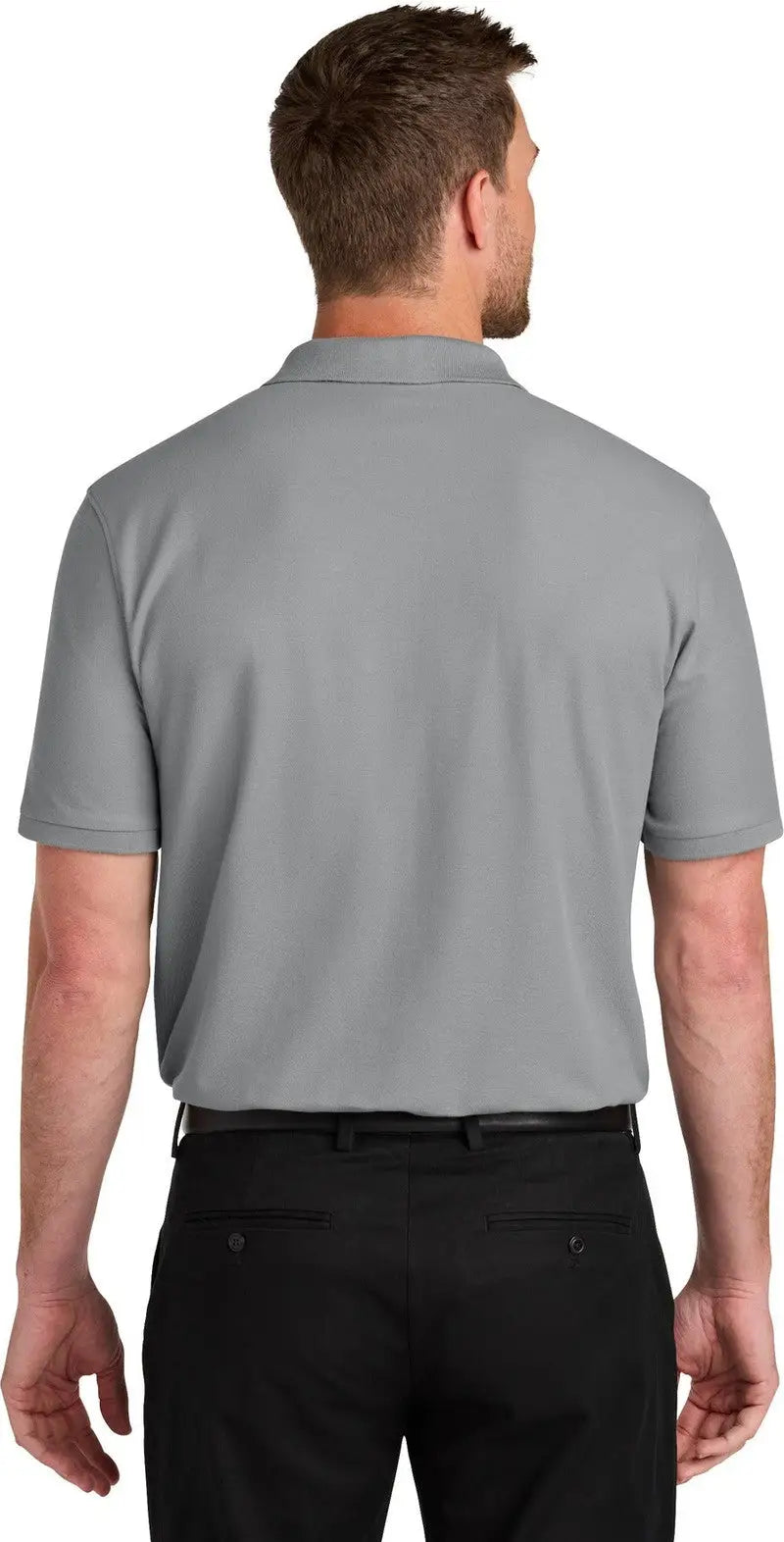 Port Authority Tlk200p Tall Wearever Signature Pique Pocket Polo - Gusty Gray