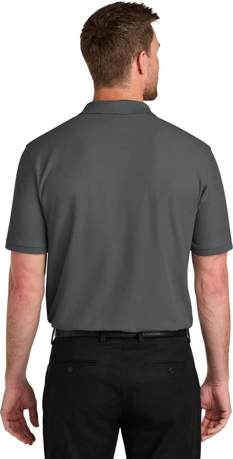 Port Authority Tlk200p Tall Wearever Signature Pique Pocket Polo - Storm Gray