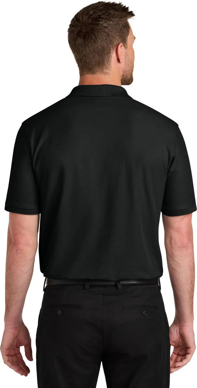 Port Authority Tlk200p Tall Wearever Signature Pique Pocket Polo - Deep Black