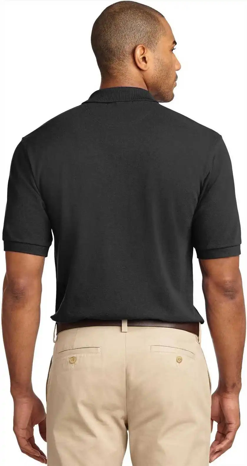 Port Authority Tlk420 Tall Heavyweight Cotton Pique Polo Black