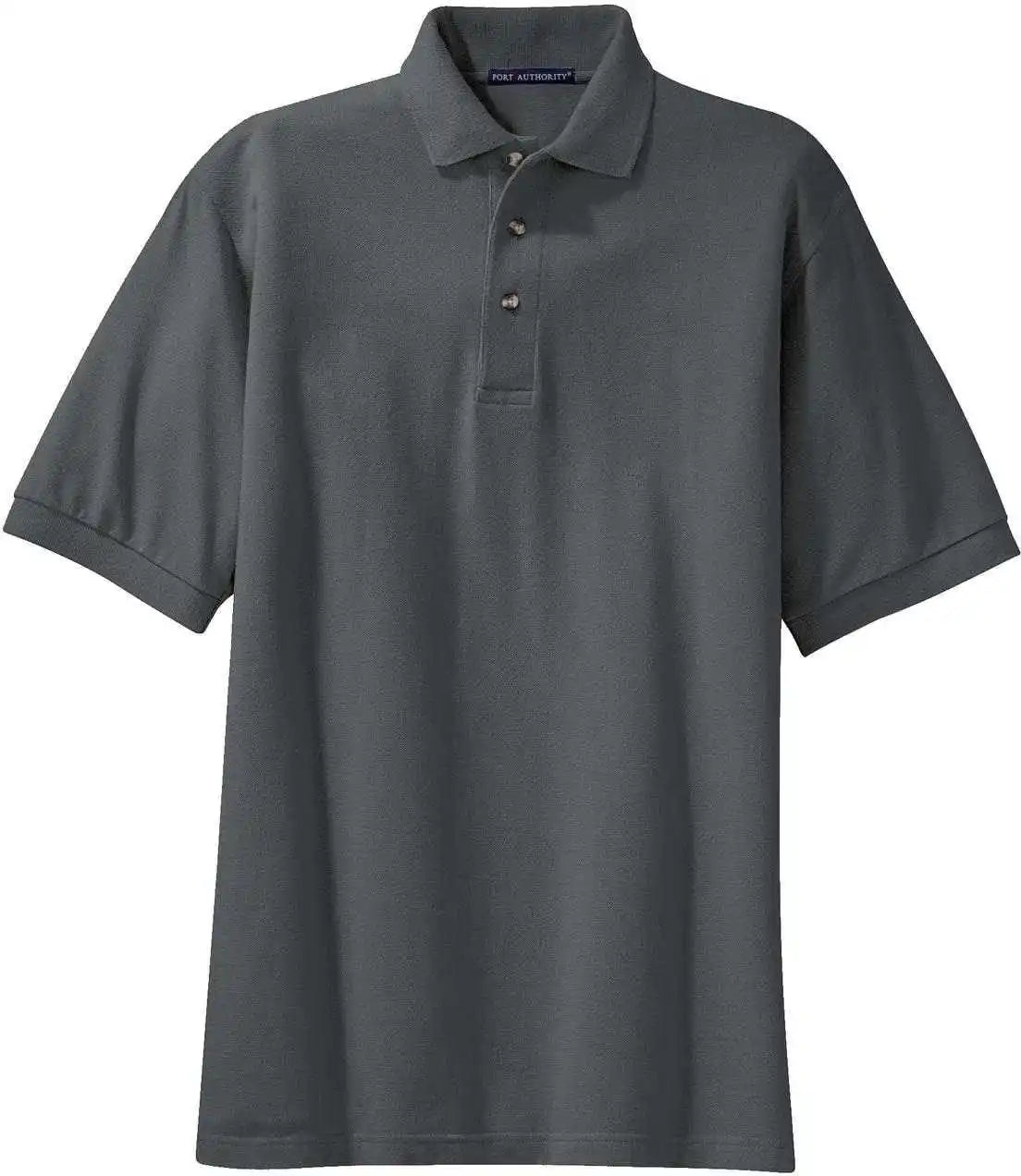 Port Authority Tlk420 Tall Heavyweight Cotton Pique Polo - Steel Gray