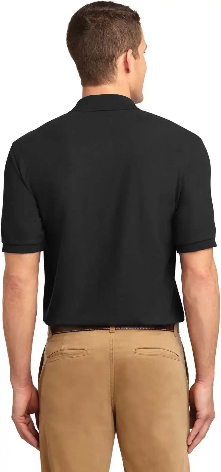 Port Authority Tlk500 Tall Silk Touch Polo Black