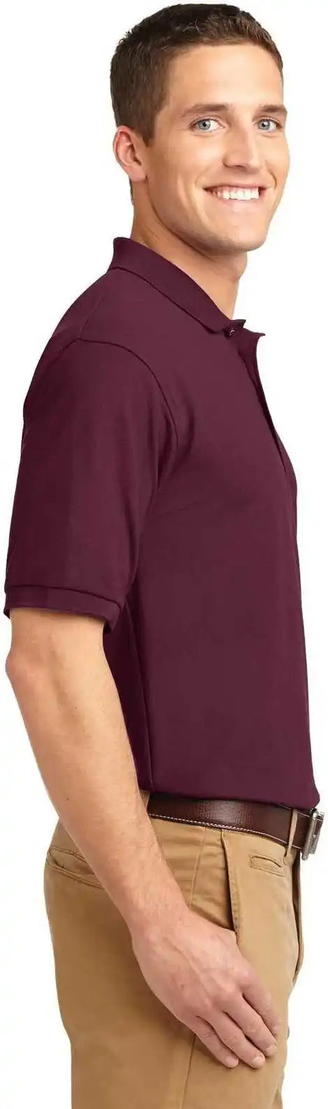 Port Authority Tlk500 Tall Silk Touch Polo Burgundy