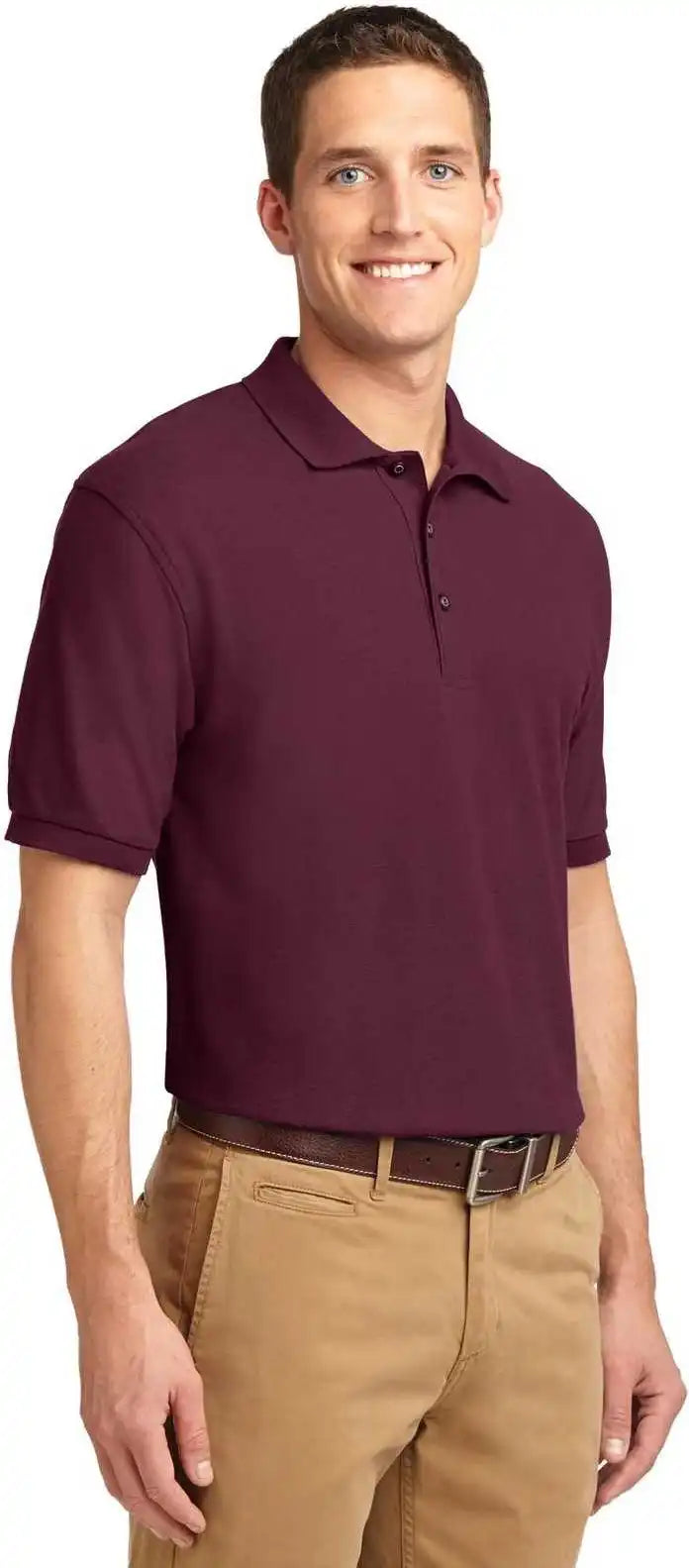 Port Authority Tlk500 Tall Silk Touch Polo Burgundy