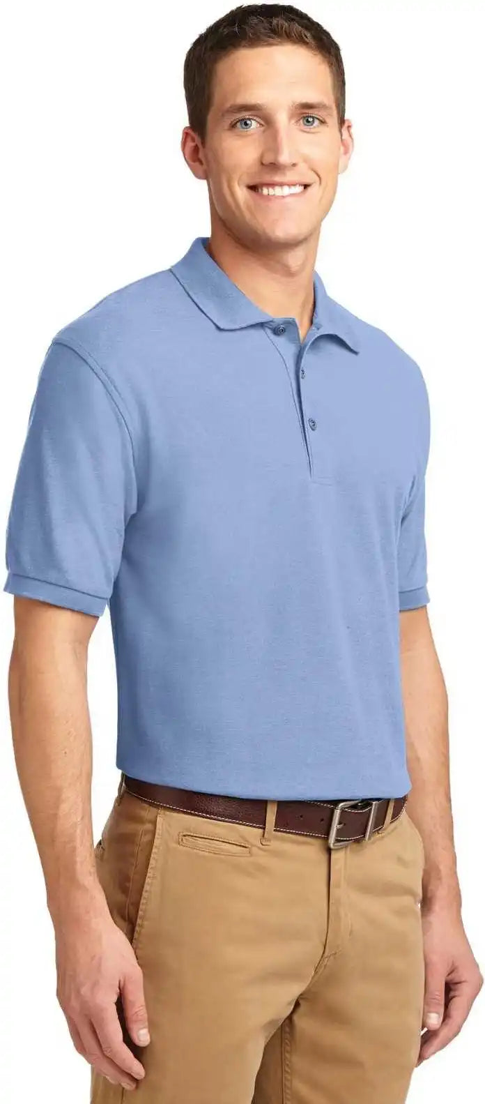Port Authority Tlk500 Tall Silk Touch Polo Light Blue