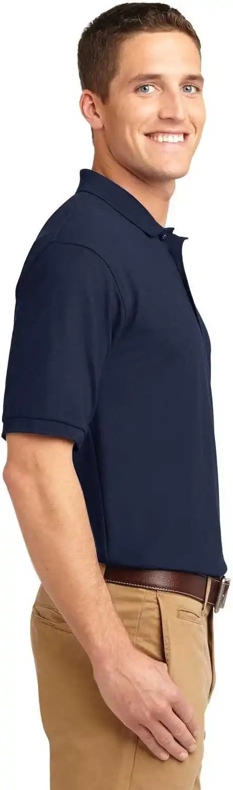 Port Authority Tlk500 Tall Silk Touch Polo Navy