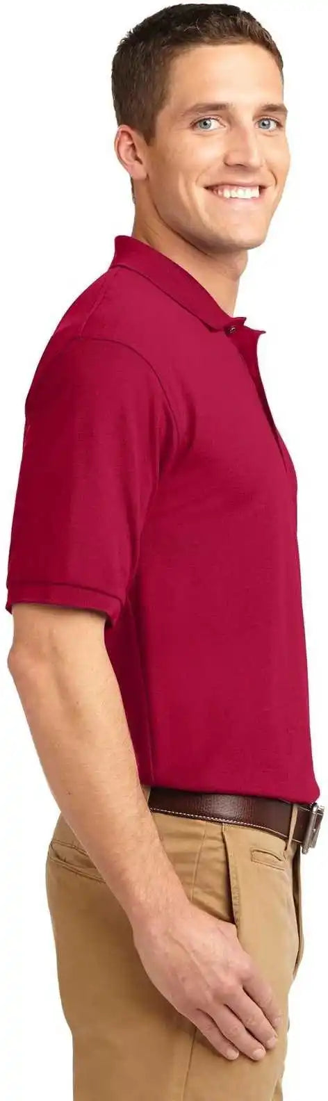Port Authority Tlk500 Tall Silk Touch Polo Red