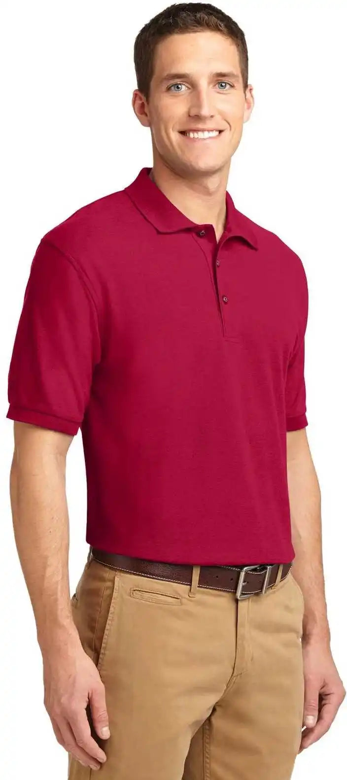Port Authority Tlk500 Tall Silk Touch Polo Red
