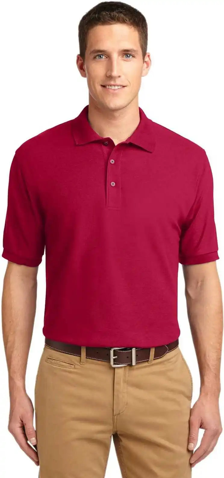 Port Authority Tlk500 Tall Silk Touch Polo Red