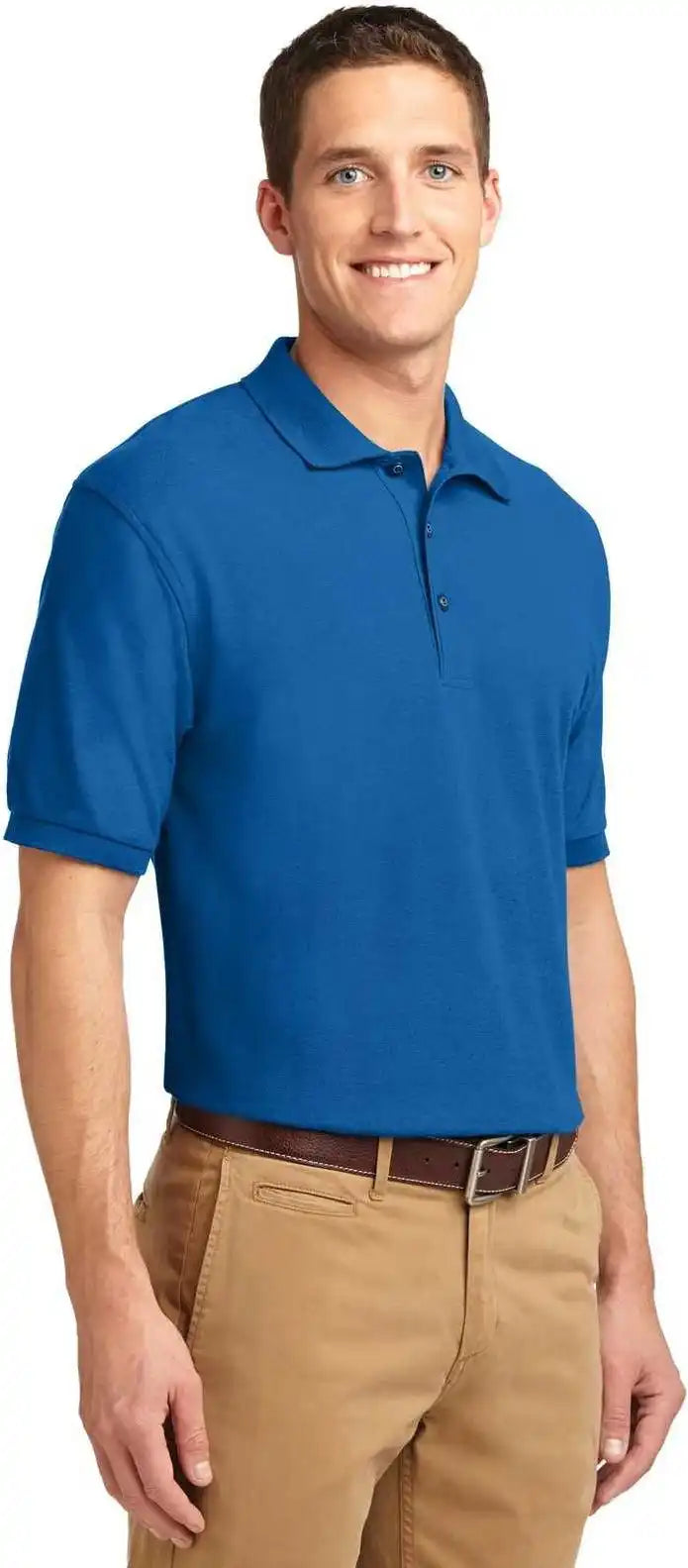 Port Authority Tlk500 Tall Silk Touch Polo Strong Blue