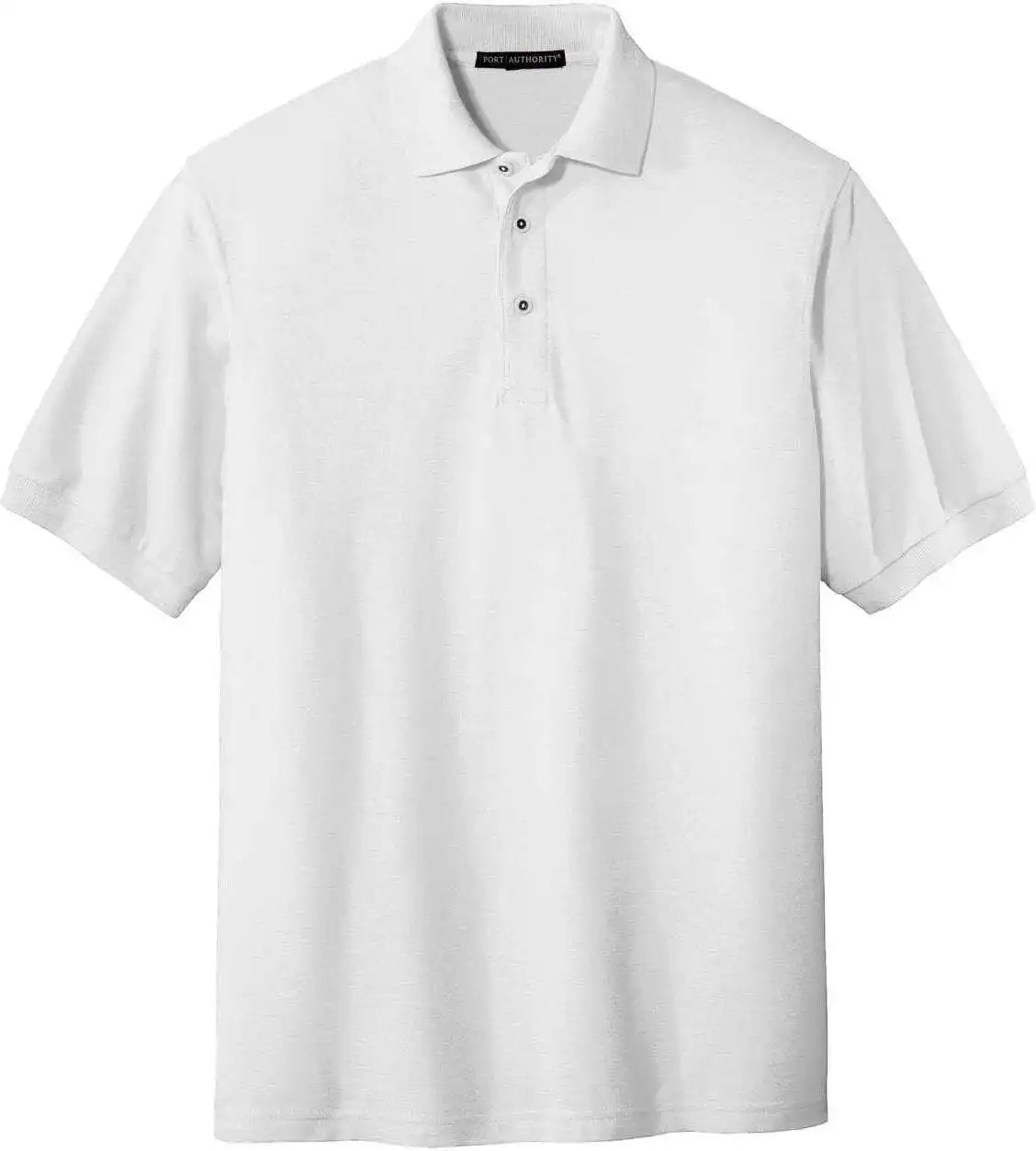 Port Authority Tlk500 Tall Silk Touch Polo White