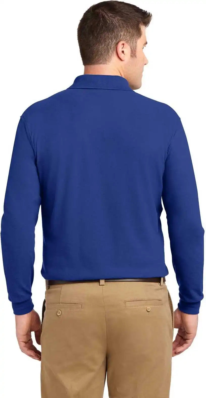 Port Authority Tlk500ls Tall Silk Touch Long Sleeve Polo Royal