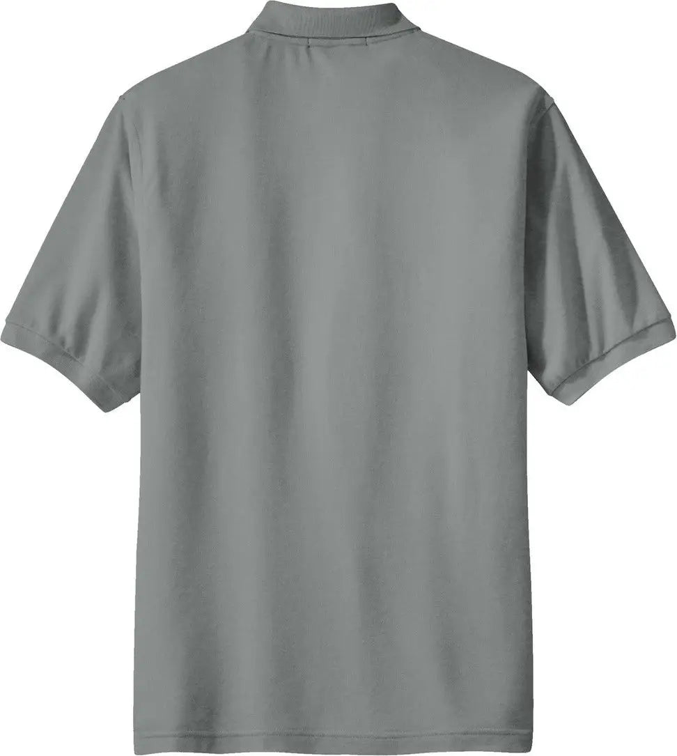 Port Authority Tlk500p Tall Silk Touch Polo with Pocket - Cool Gray