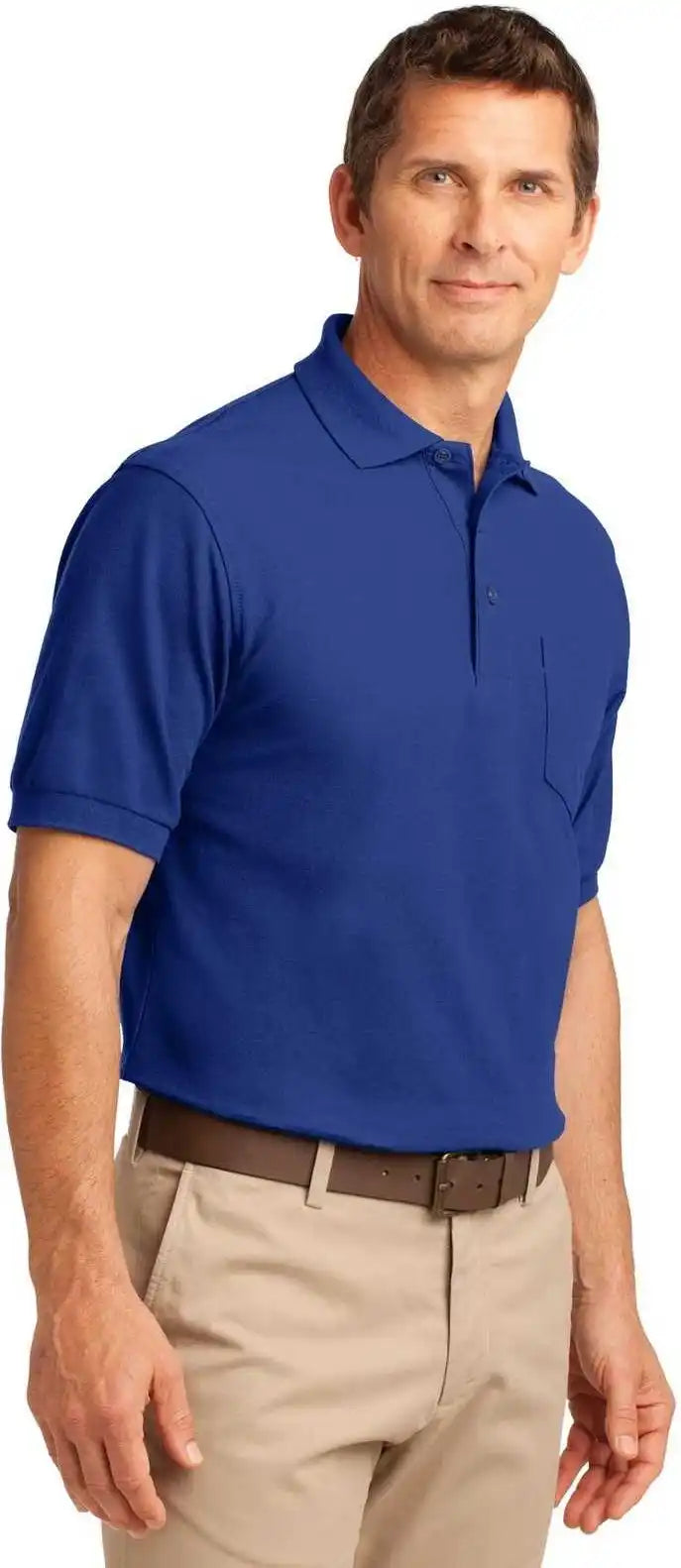 Port Authority Tlk500p Tall Silk Touch Polo with Pocket Royal
