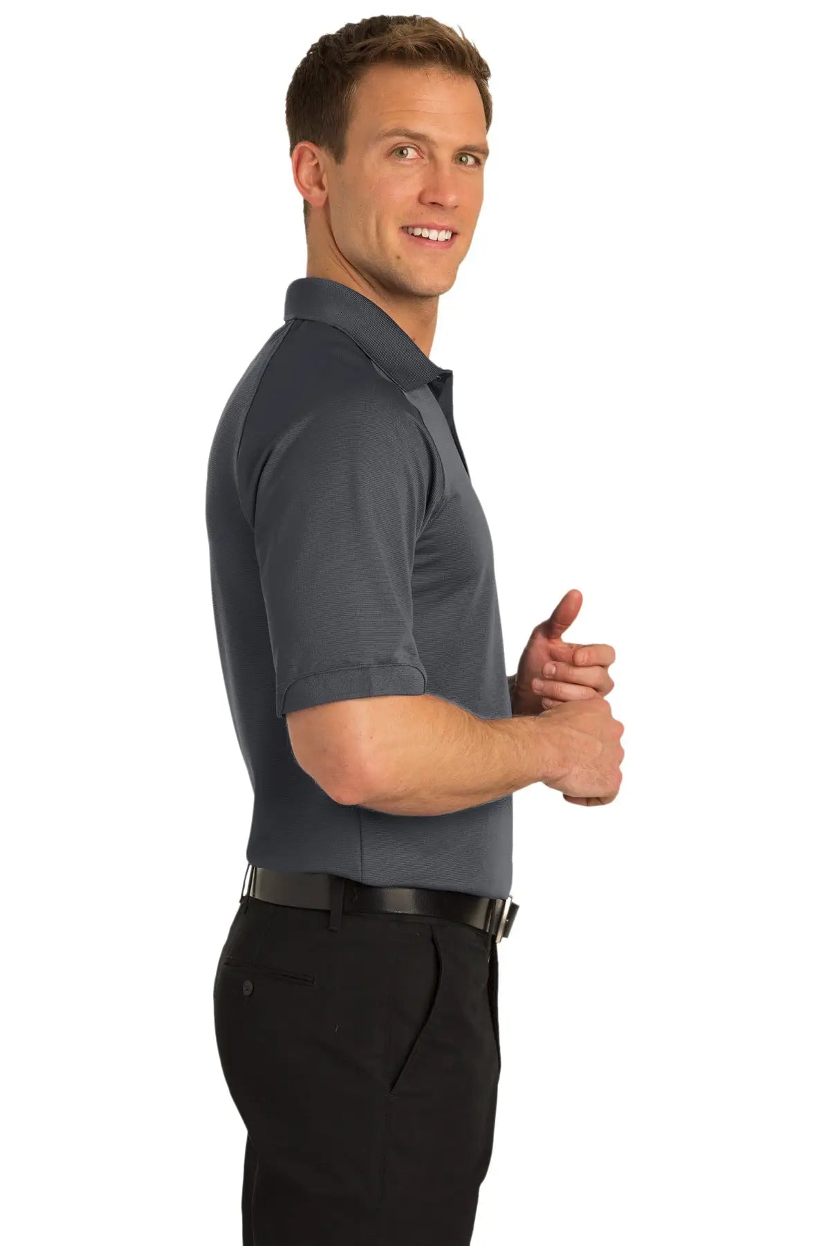 Port Authority Tlk525 Tall Dry Zone Ottoman Polo - Iron Gray