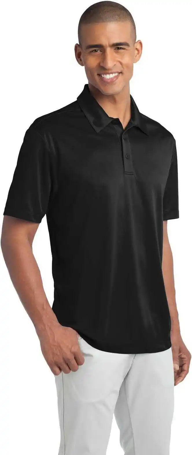 Port Authority Tlk540 Tall Silk Touch Performance Polo Black