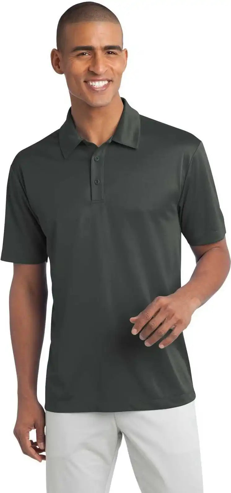 Port Authority Tlk540 Tall Silk Touch Performance Polo - Steel Gray