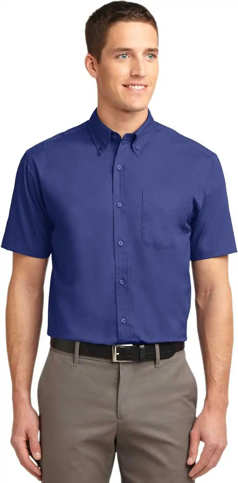 Port Authority Tls508 Tall Short Sleeve Easy Care Shirt Mediterranean Blue