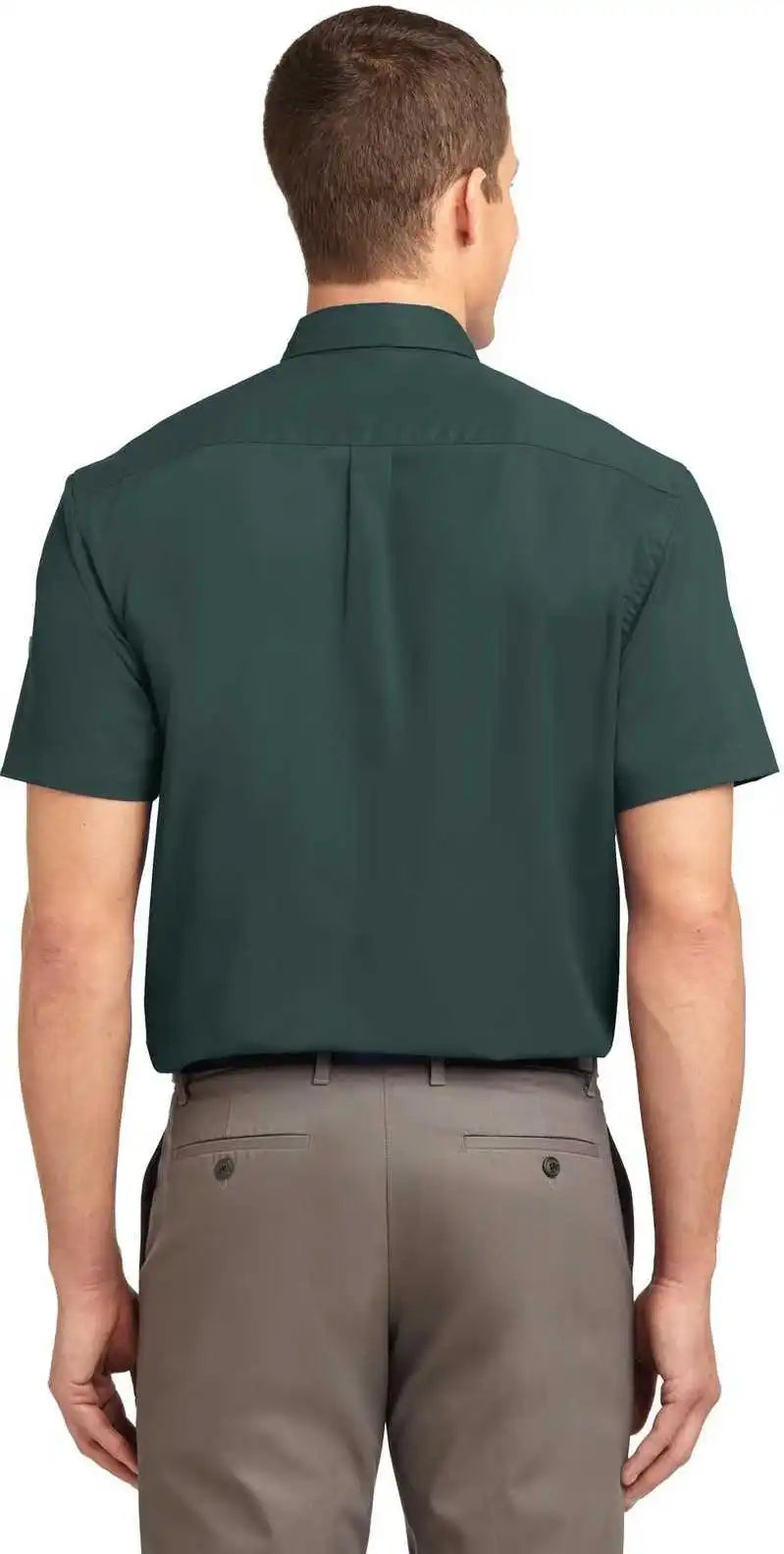 Port Authority Tls508 Tall Short Sleeve Easy Care Shirt Dark Green Navy