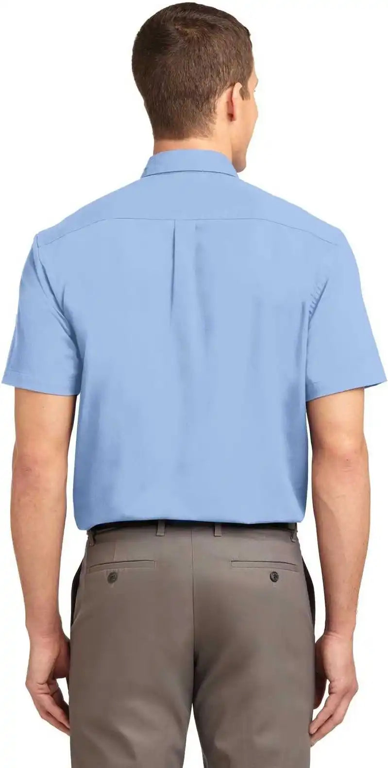 Port Authority Tls508 Tall Short Sleeve Easy Care Shirt Light Blue Stone