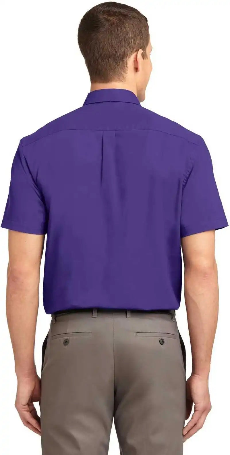 Port Authority Tls508 Tall Short Sleeve Easy Care Shirt Purple Light Stone