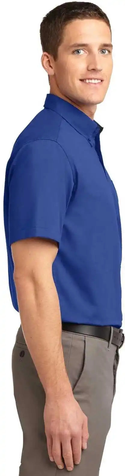 Port Authority Tls508 Tall Short Sleeve Easy Care Shirt Royal Classic Navy