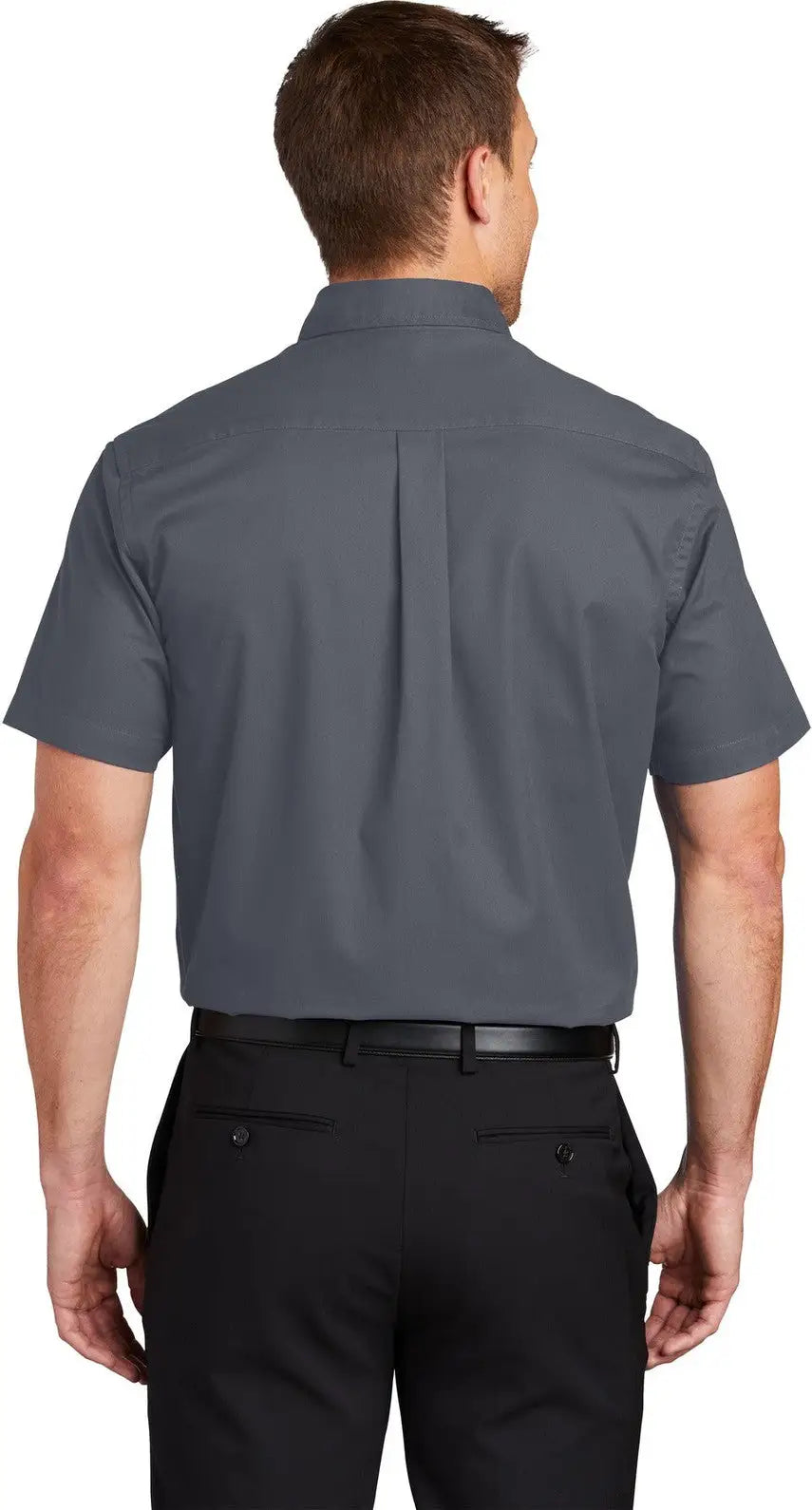 Port Authority Tls508 Tall Short Sleeve Easy Care Shirt - Steel Gray Light Stone