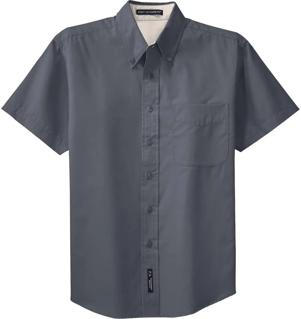 Port Authority Tls508 Tall Short Sleeve Easy Care Shirt - Steel Gray Light Stone