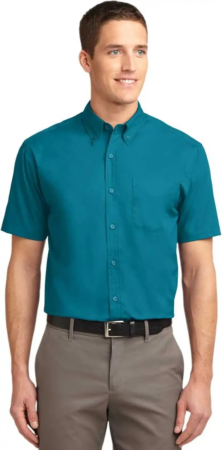 Port Authority Tls508 Tall Short Sleeve Easy Care Shirt - Teal Green