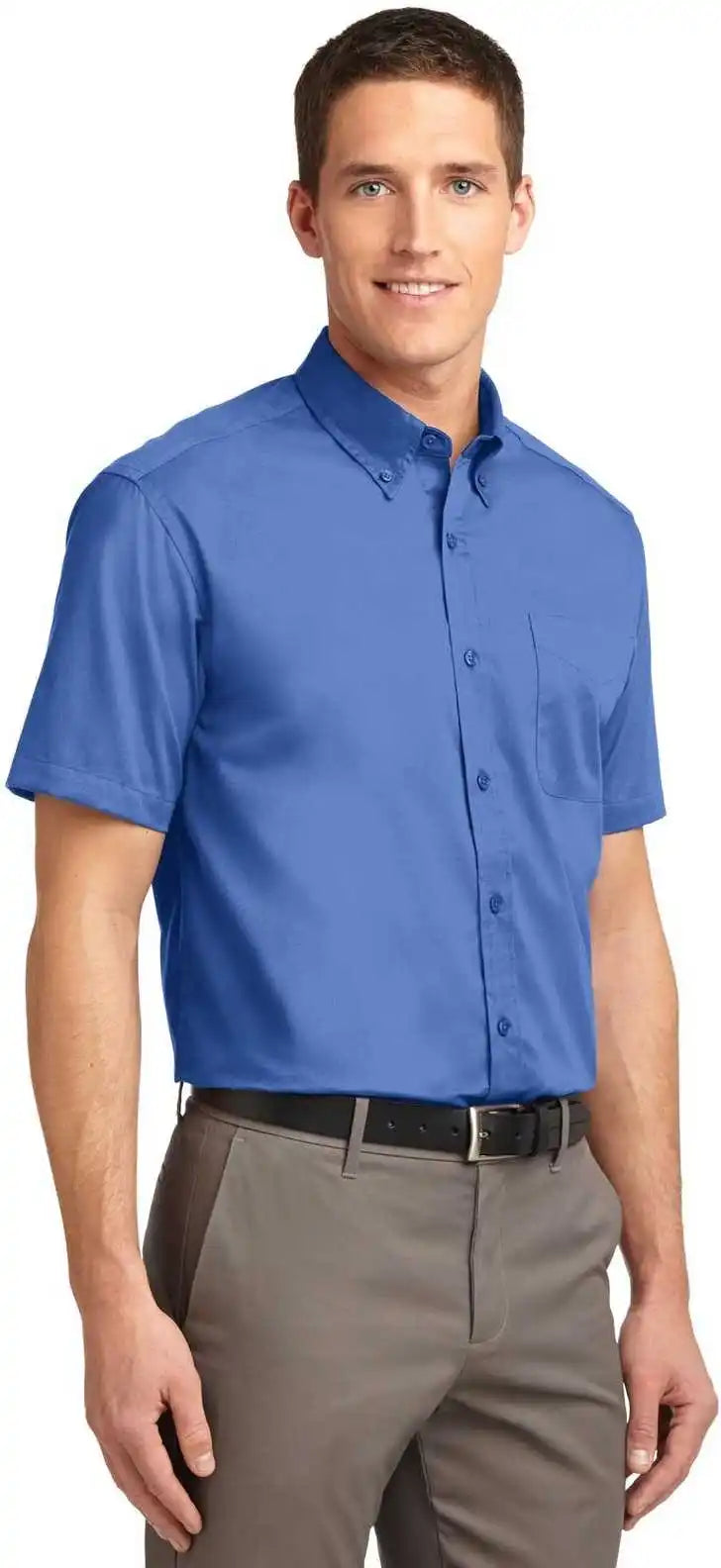 Port Authority Tls508 Tall Short Sleeve Easy Care Shirt Ultramarine Blue