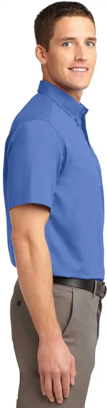 Port Authority Tls508 Tall Short Sleeve Easy Care Shirt Ultramarine Blue